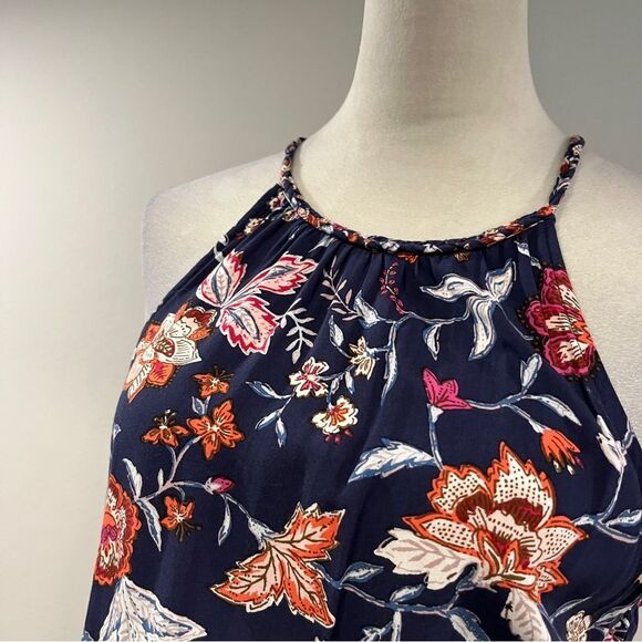 Old Navy Floral Halter navy Maxi Dress size extra small - Picture 2 of 11